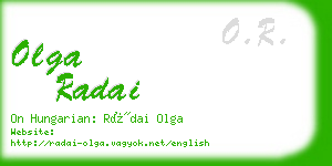 olga radai business card
